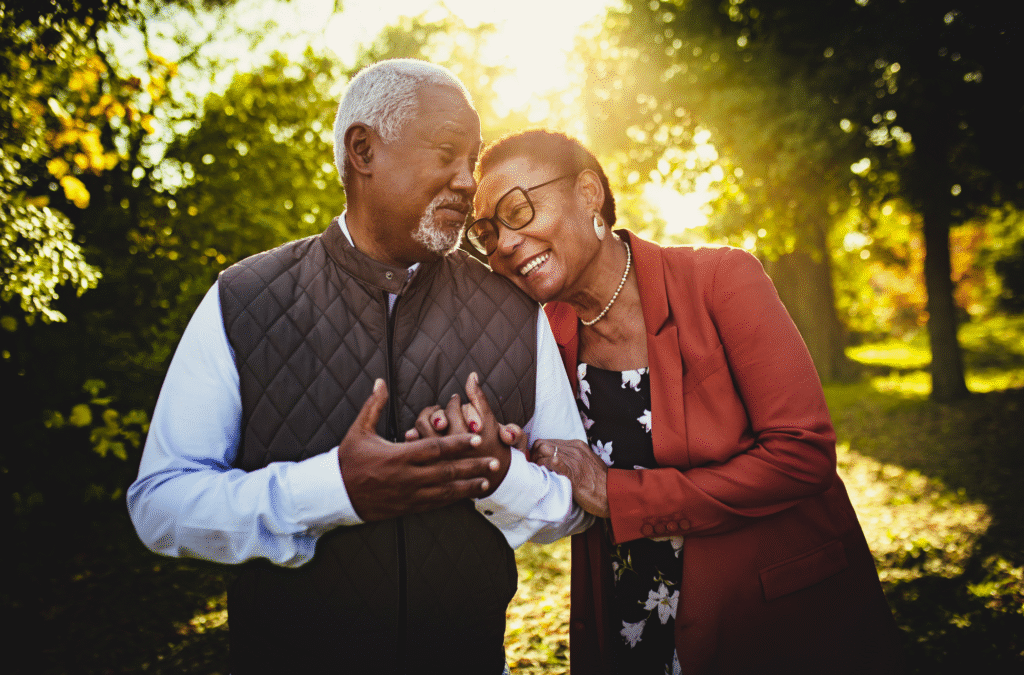 An elderly couple feeling more confident after meeting with Donna Gurule